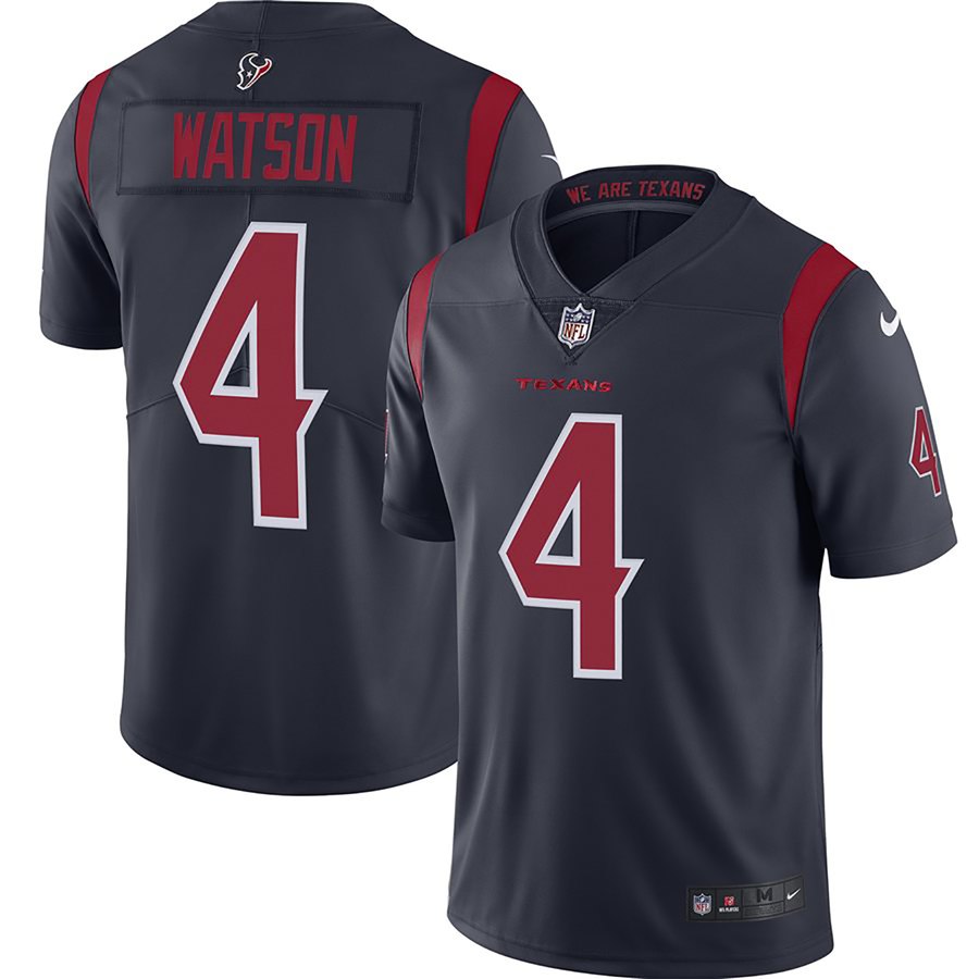 Men's Houston Texans #4 Deshaun Watson 2019 Navy Rush Limited Stitched NFL Jersey